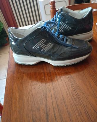 Scarpe donna Hogan blu vernice nr 38