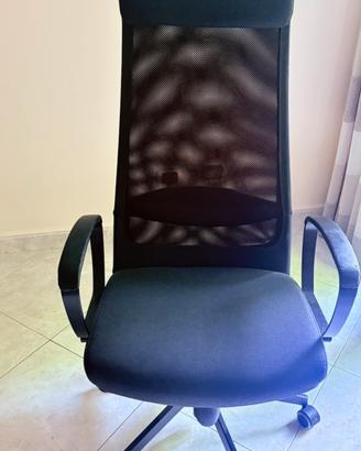 Sedia da ufficio nera Ikea Markus