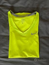 T-shirt NIKE PRO - tg S - giallo FLUO