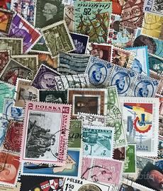 1 kg francobolli mondiali lotto 2 box 10,000 10000