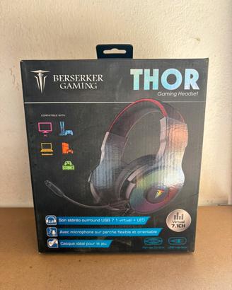Cuffie gaming Berserker Thor 7.1 RGB con microfono