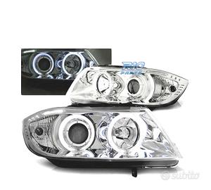 FARI BMW E90 E91 05-08 OCCHI ANGEL CCFL CROMATI