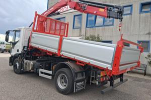 IVECO 140E21 + GRU AV809 E CASSONE RIBALTABILE