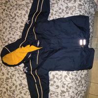 Giubbotto Umbro invernale blu/giallo , logo bianco