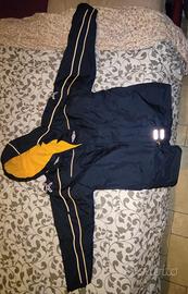 Giubbotto Umbro invernale blu/giallo , logo bianco