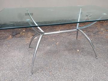 Tavolo in cristallo trasparente 160x84cm