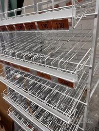 ESPOSITORE PORTA SPEZIE  IN FILO DI  FERRO BIANCO