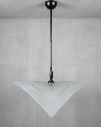 Lampadario  in vetro satinato