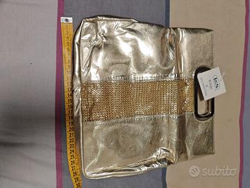 borsa quadrata oro elegante