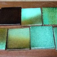 Mutina,decori artigianali "Sfumato verde/marrone"