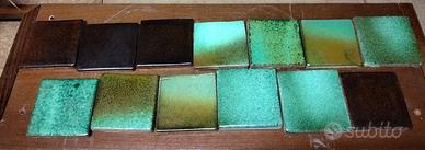 Mutina,decori artigianali "Sfumato verde/marrone"