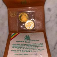 3 monete d’oro, astucci e certificati originali