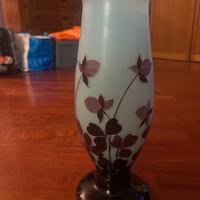 vaso in vetro artistico stile Art Nouveau