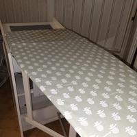 Asse da stiro + mobiletto Foppapedretti + ferro