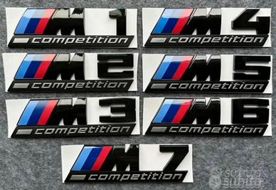 Loghi BMW logo stemma M sport nero lucido argento