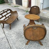 sedie tavolo e panca vintage