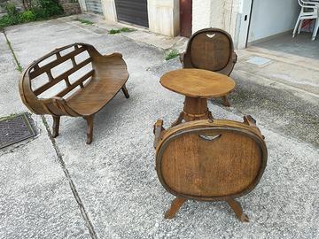 sedie tavolo e panca vintage