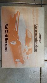 Manuale uso e manutenzione fiat X1/9 dive speed