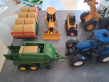 set Bruder trattori ruspa carretti