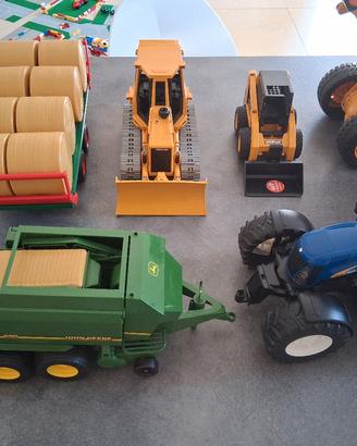 set Bruder trattori ruspa carretti