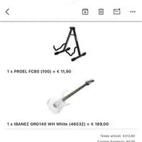 Chitarra Elettrica IBANEZ GRG140 WH White