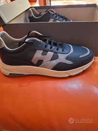 Scarpe Hogan pelle blu originali.