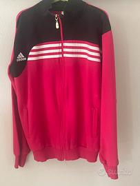 Felpa Adidas fucsia e nera 13 anni