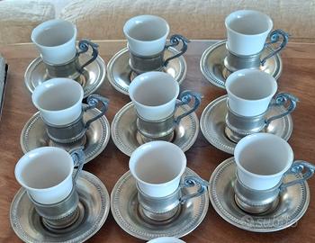 tazzine da caffè in peltro 