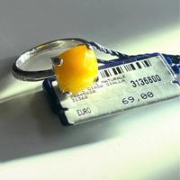 16 - anello bliss argento giada gialla