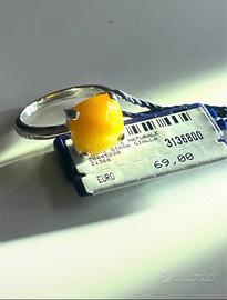 16 - anello bliss argento giada gialla