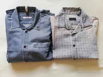 Set camicia jeans blu Berna e Sseinse Tg M
