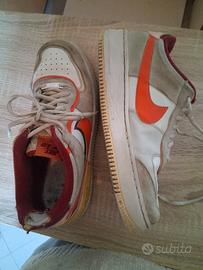 Air force 1 beige e arancioni