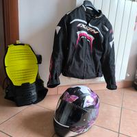 Giubbotto moto ixon taglia s+ Para schiena+ casco