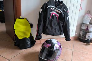 Giubbotto moto ixon taglia s+ Para schiena+ casco