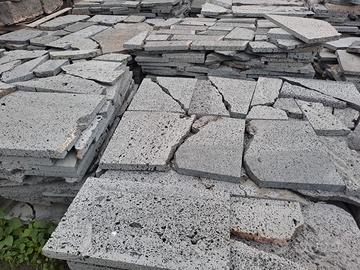 mosaico pietra lavica occhio di pernice a cm 3