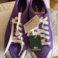 Lacoste in canvas viola nuove 41