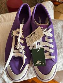 Lacoste in canvas viola nuove 41