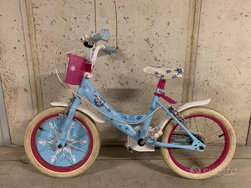 bicicletta frozen 16"  con rotelle