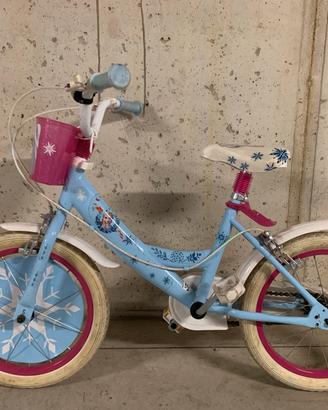 bicicletta frozen 16"  con rotelle