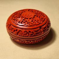 Lacca cinese intagliata - stile Cinnabar - Vintage