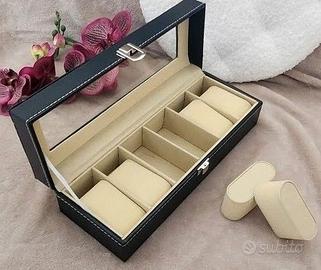 Scatola porta orologi 6 griglie