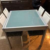 TAVOLO DA CUCINA ALLUNGABILE CON SEDIE COMPRESE