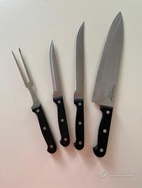 Set coltelli da cucina + forchettone carving