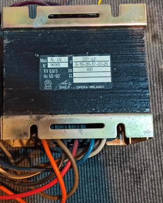 Trasformatore ind 400VA 220V / 6-12-16-22-28V AC
