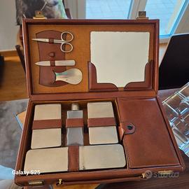 Vintage Set Beauty Case  pelle tedesco 