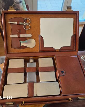 Vintage Set Beauty Case  pelle tedesco 