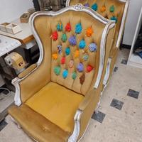 Coppia poltrone shabby chic