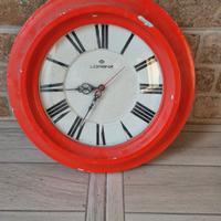 Orologio da parete rotondo moderno rosso di Lorenz
