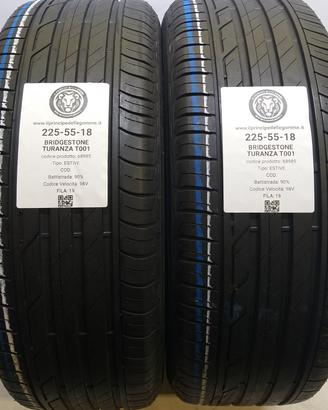 2 GOMME 225 55 18 BRIDGESTONE A68985