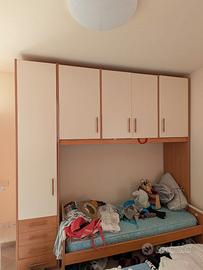 Mobile a ponte con letto singolo